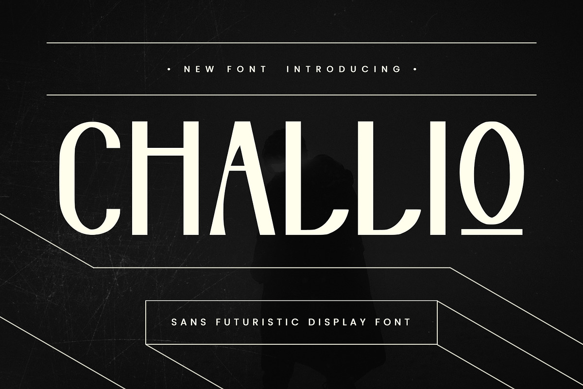 Challio Futuristic Display Font, a Sans Serif Font by Maulana Creative (Photo 1 of 7)