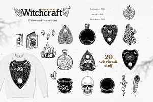 Witchcraft Vector Set Of 200