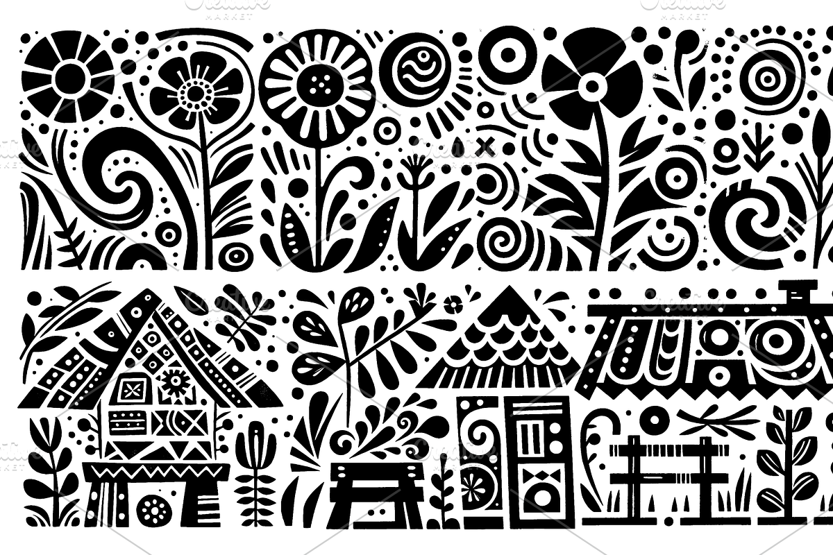 Vintage Fruits Folk Art, a Decorative Illustration by devastd (Photo 11 of 27)