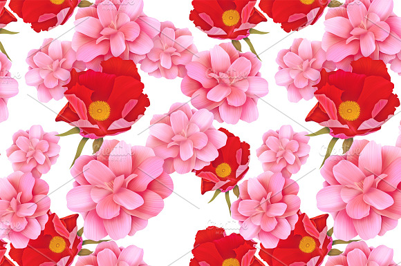 Wild Roses Seamless Pattern