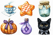 Purple Gingham Halloween Clipart, an Illustration by Craft Nest (Thumbnail 4 of 6)