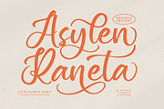 Asylen Raneta Cute Script Font, a Script Font by Letterena Studios Script (Thumbnail 1 of 15)