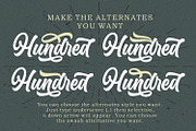 Hundred Miracles - Urban Restro Font, a Script Font by Subectype Studio (Thumbnail 8 of 11)