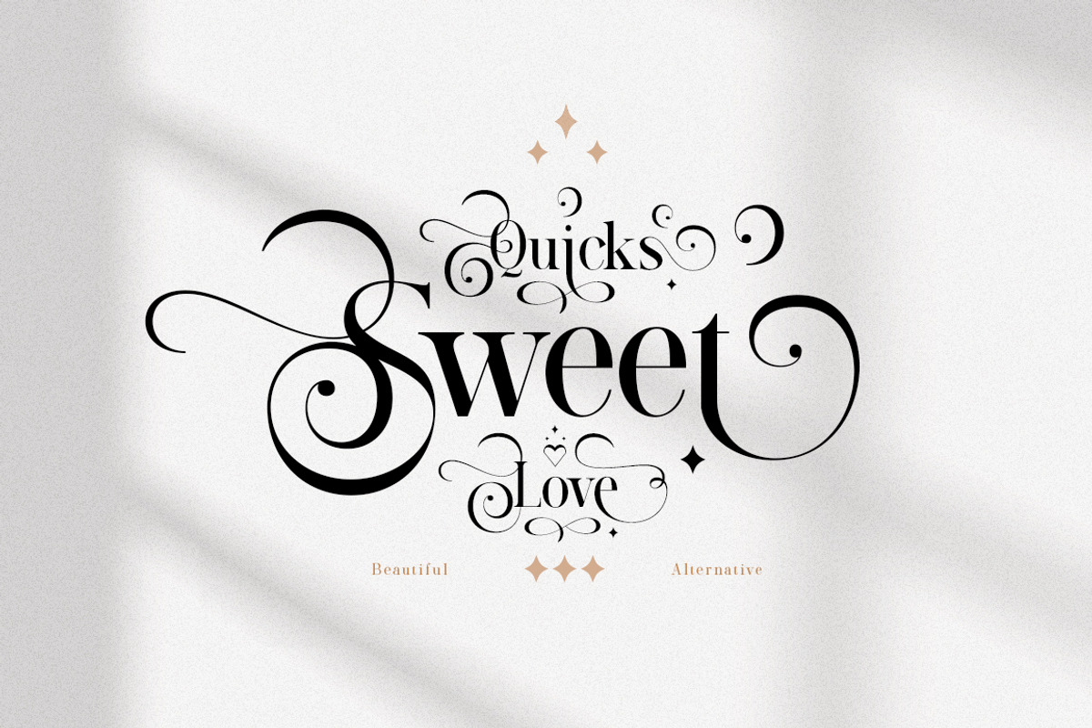 Quicks sweet love, a Serif Font by Areatype (Photo 1 of 16)