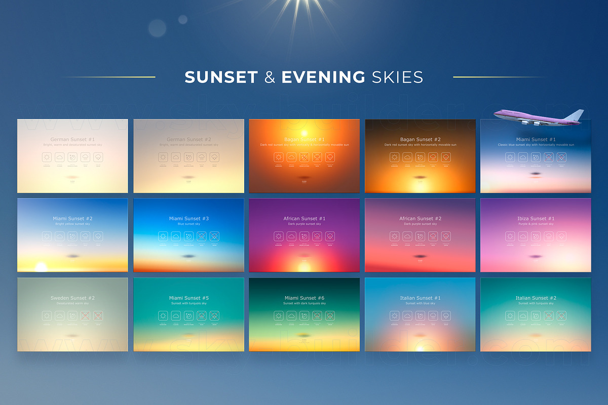 Sky Gradients Overlays for Photoshop, a Texture Graphic by FEINGOLD (Photo 3 of 14)