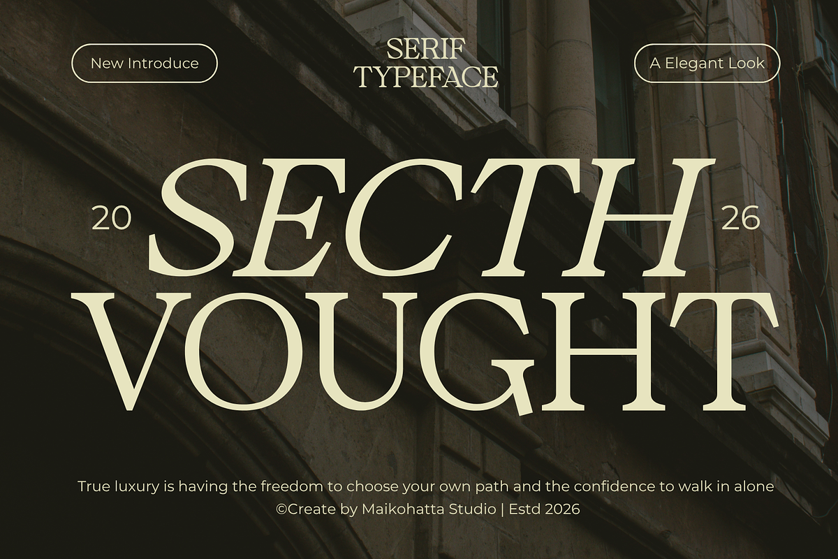 Secth Vought–Luxury Editorial Serif, a Serif Font by MaikoHatta (Photo 1 of 10)