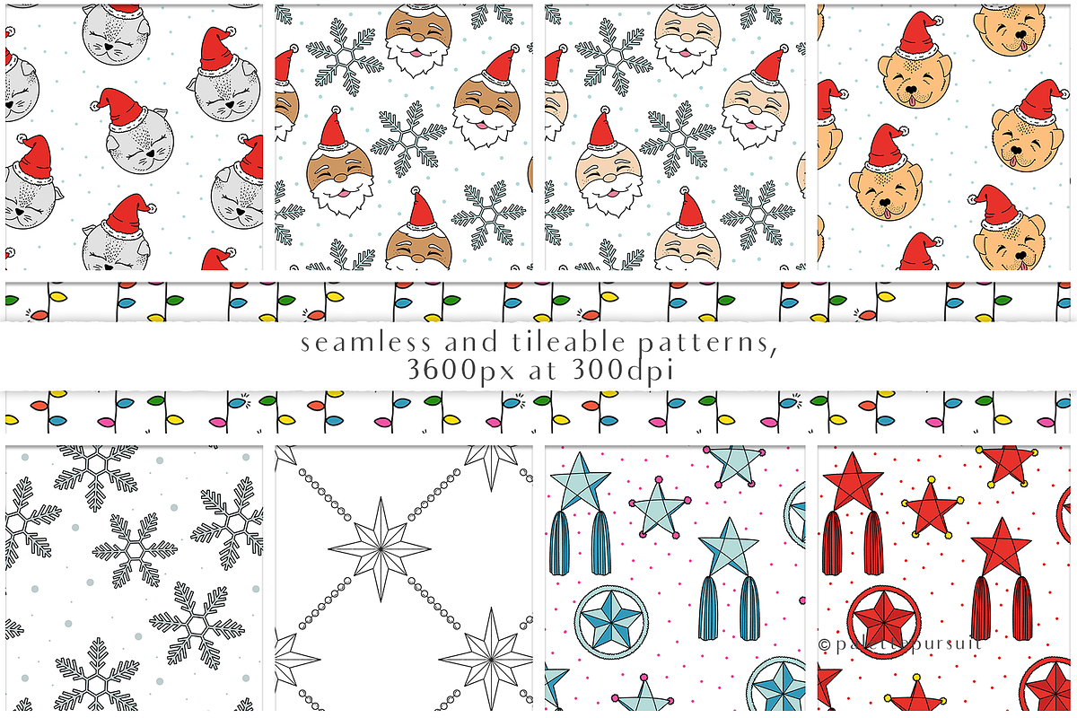 Cute Christmas Seamless Patterns, a Pattern Graphic by Palette Pursuit (Photo 6 of 9)