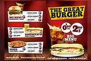 Burger Fast Food Menu Restaurant PSD, a Flyer Template by Graphicfy Templates (Thumbnail 5 of 5)