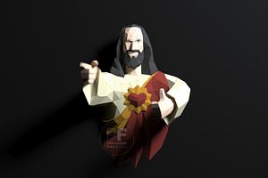 DIY Buddy Christ 3D model template