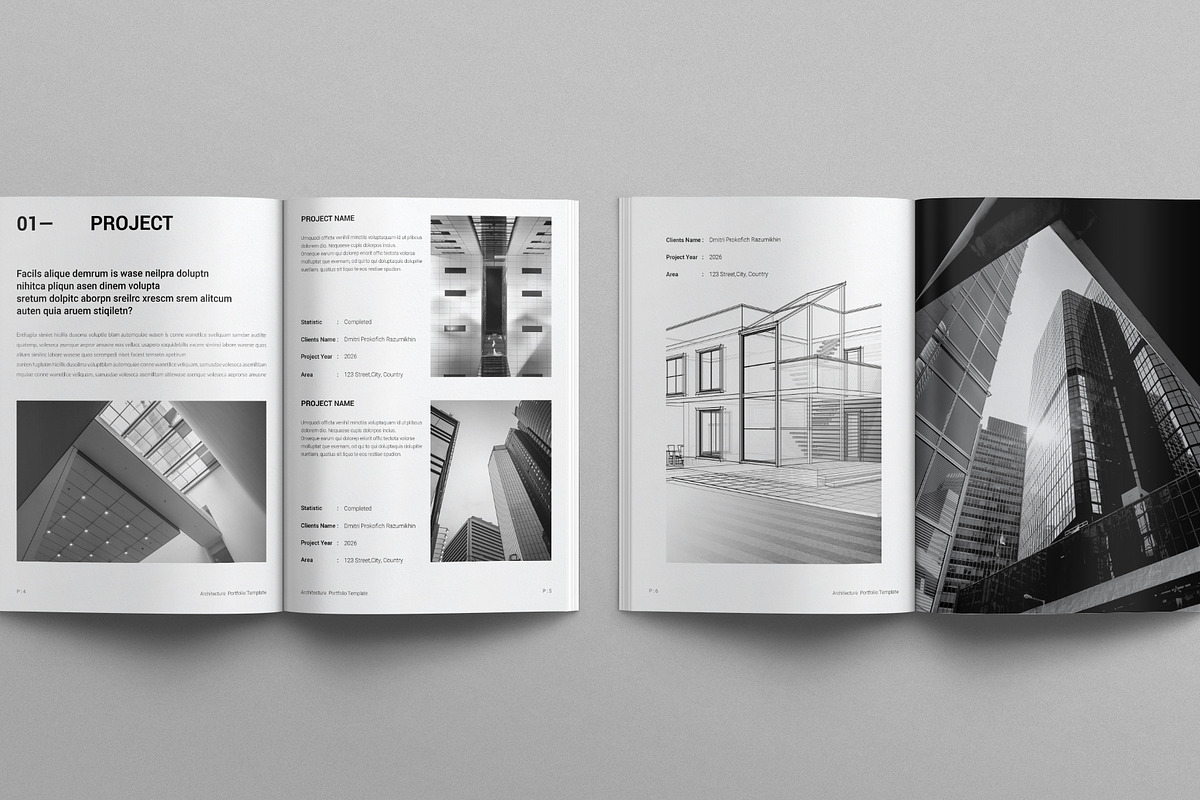 Architect Portfolio Template, a Brochure Template by E-Type (Photo 3 of 7)
