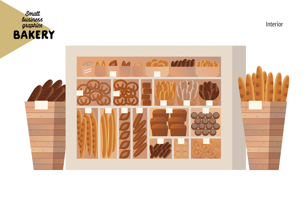 Bakery, Small business (vector), a Templates & Theme by Grivina's shop (Photo 12 of 19)