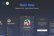 Quiz App - Mobile Trivia Game UI Kit, an UI Kit Template by Nimart (Thumbnail 1 of 6)