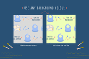 Elephant Mealtime Patterns & Poster, an Illustration by ApollinariaManko (Thumbnail 6 of 7)