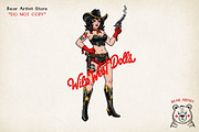 Retro Pin-Up Cowgirl Clipart Bundle, a Graphic by GlitterCraft (Thumbnail 38 of 61)