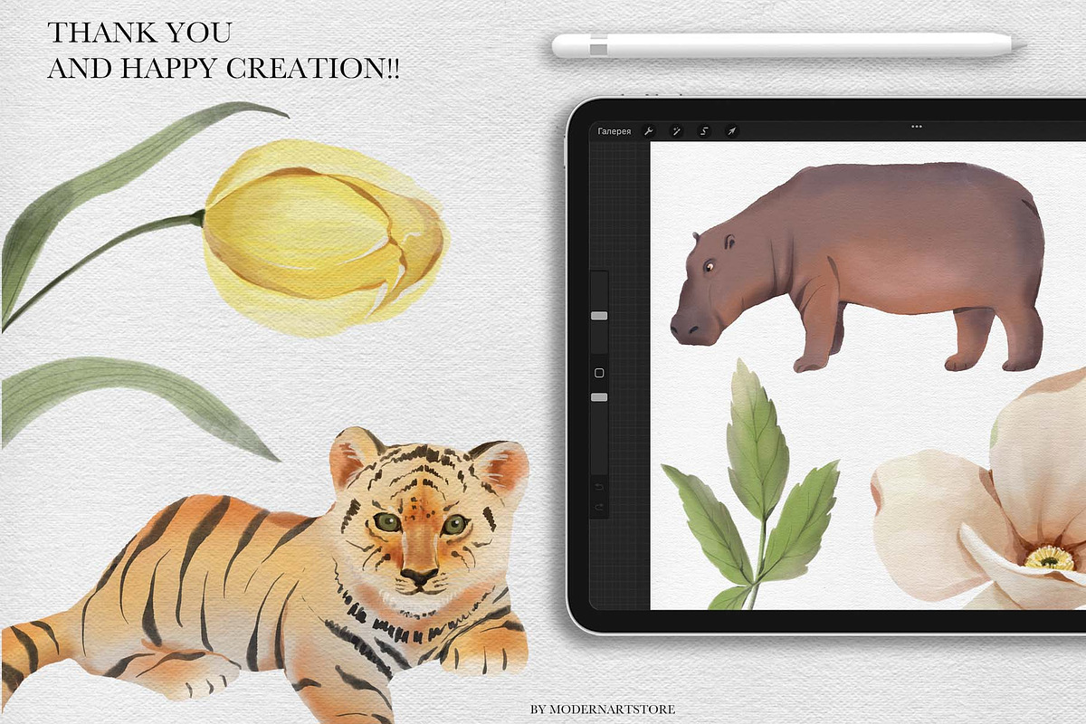 Watercolor brushes for Procreate, a Brush Add-On by Spark Studio Brushes (Photo 9 of 11)