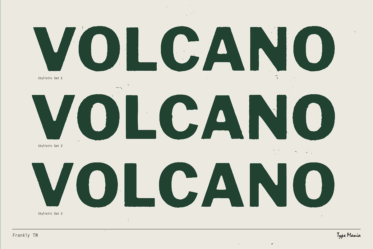 Frankly TM – Rugged Misprint Font, a Sans Serif Font by Type Mania (Photo 7 of 11)