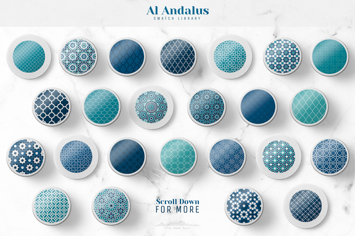 Moroccan Mosaic Seamless Patterns, a Pattern Graphic by The Paper Town (Photo 2 of 7)