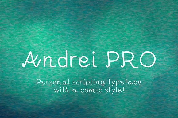 Andrei Pro, a comic script font preview 3