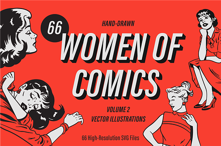 Women of Comics Illustrations V2, an Illustration by FM Era Studio