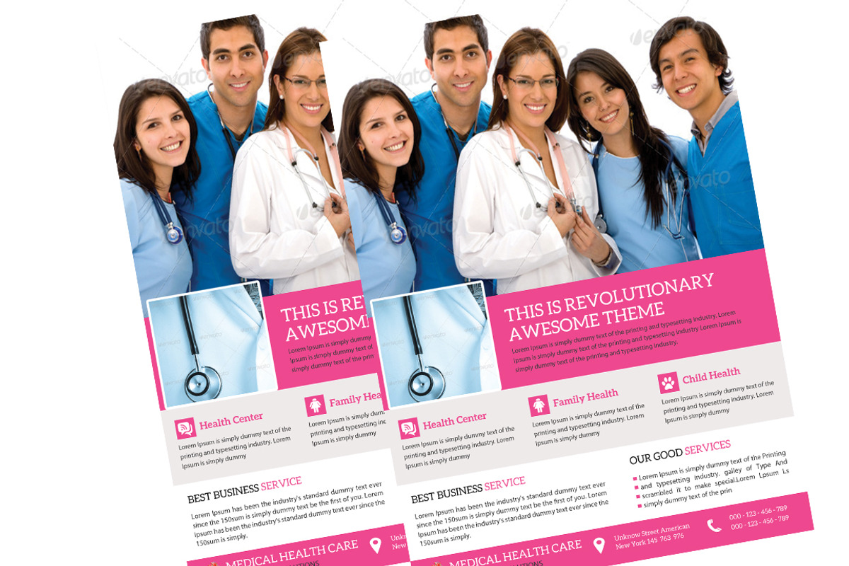 Medical & Doctor Flyer Template, a Flyer Template by TheGraphicsWorld (Photo 3 of 3)