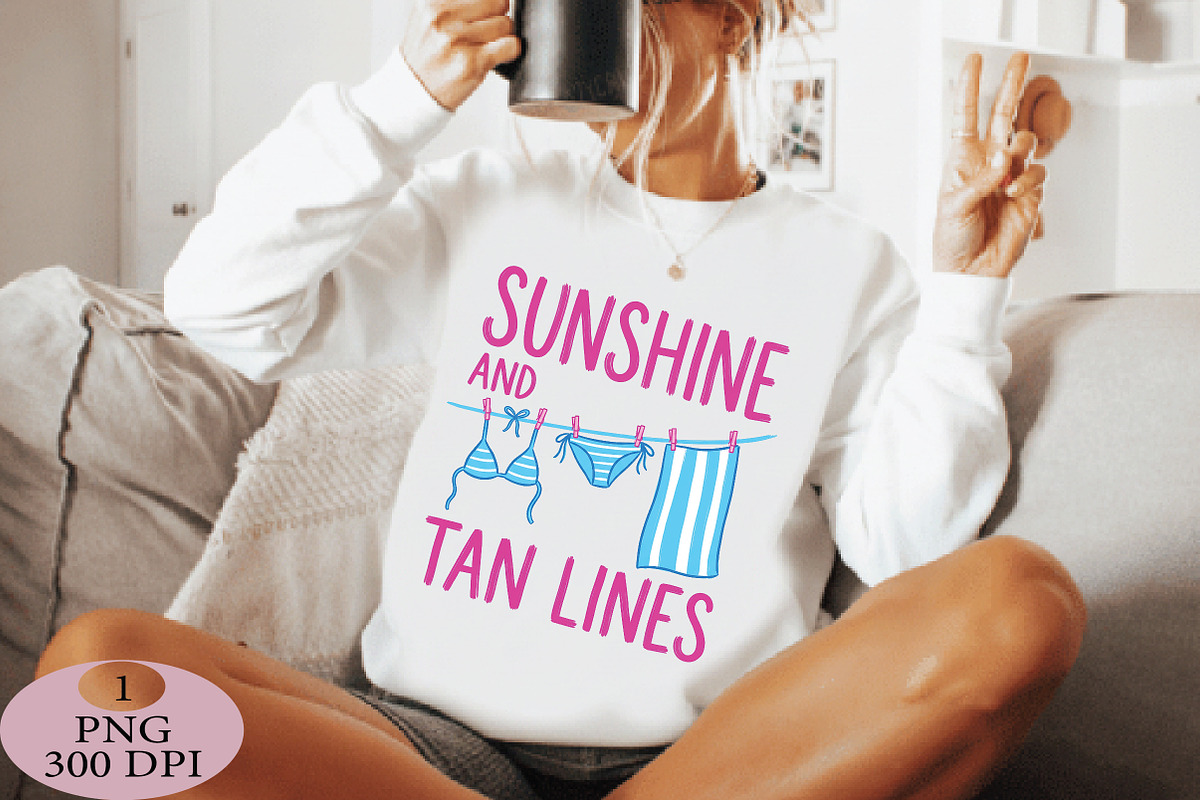 Sunshine and Tan Lines Funny Summer, an Illustration by Daily.Designs (Photo 3 of 5)