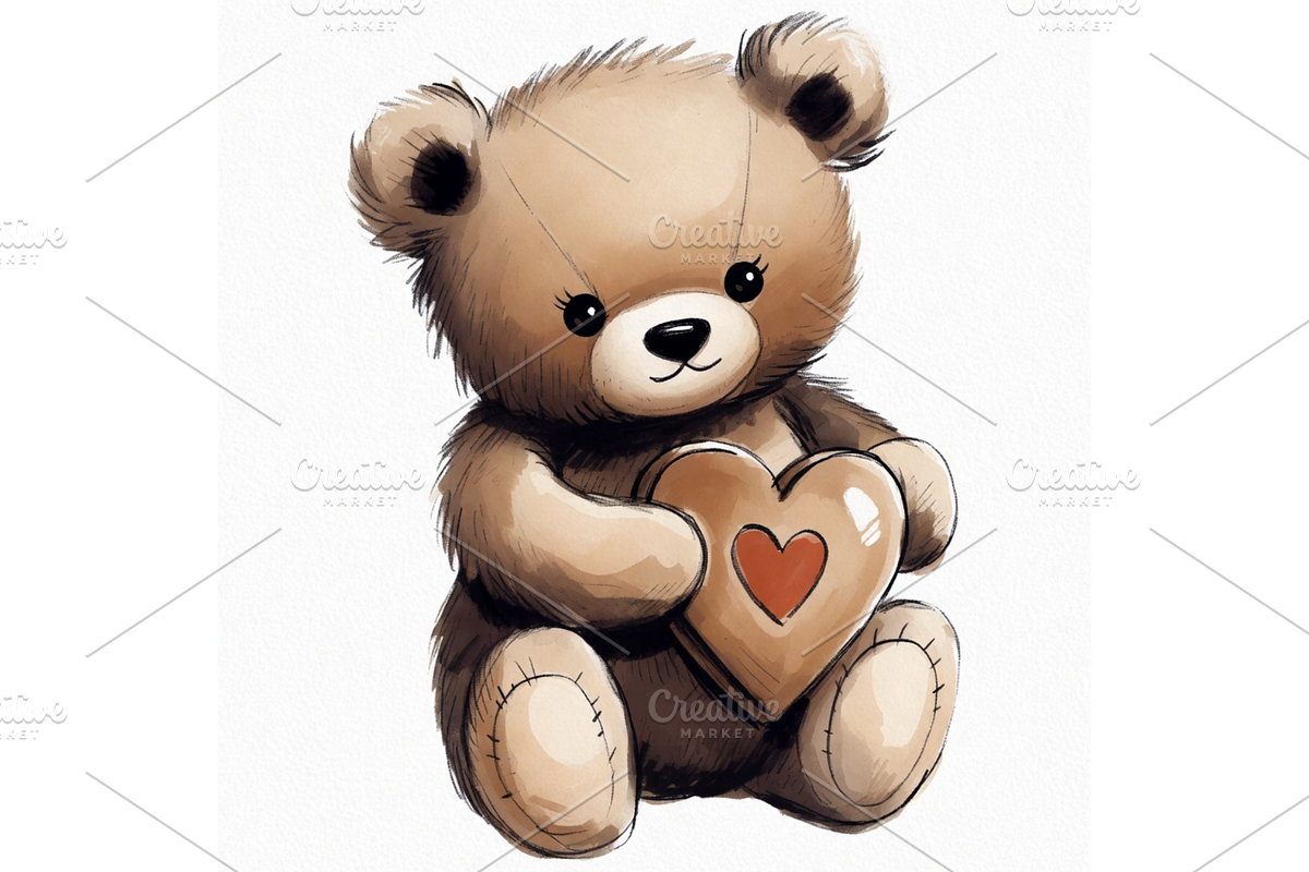Vintage Valentine's Day Clipart, a Seasonal Illustration by Creative design (Photo 7 of 7)