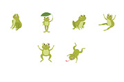 Cute Frog Illustration Set, an Animal Illustration by studiogstock (Thumbnail 3 of 3)