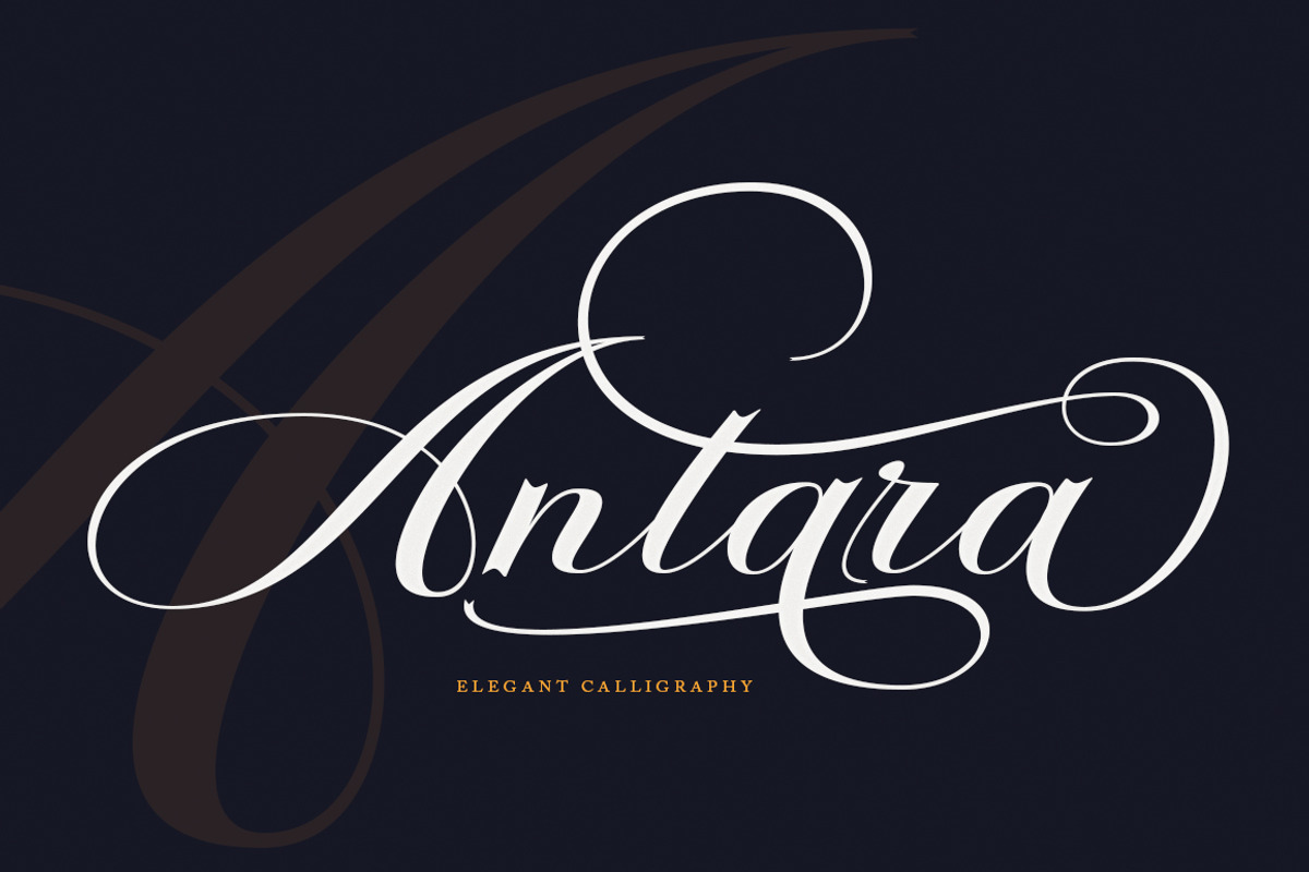Antara Script, a Script Font by Has_rizal (Photo 1 of 11)