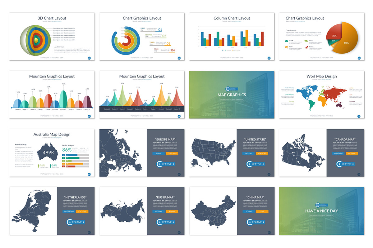 Annual Report Powerpoint Template, a Presentation Template by UniqueStudio (Photo 11 of 14)