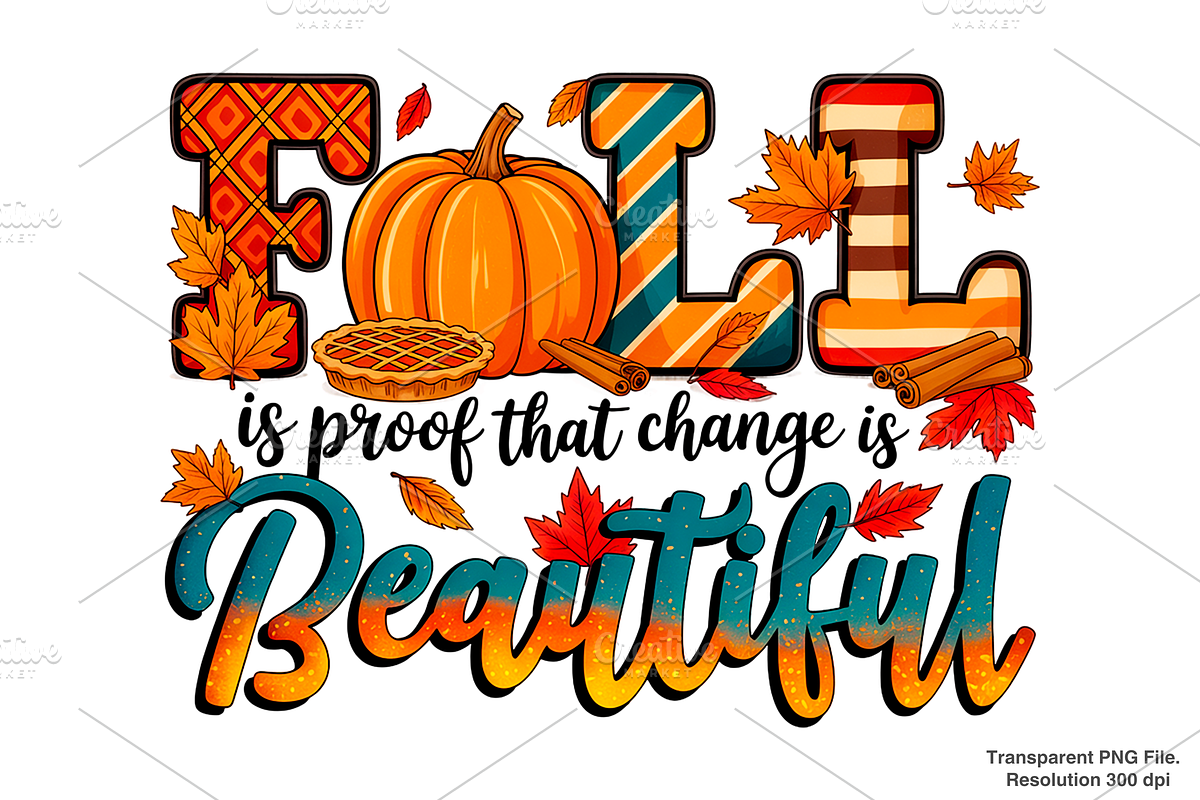 Fall Beautiful Png, Hello Fall Png, a Graphic by Clipart Bloom (Photo 1 of 2)
