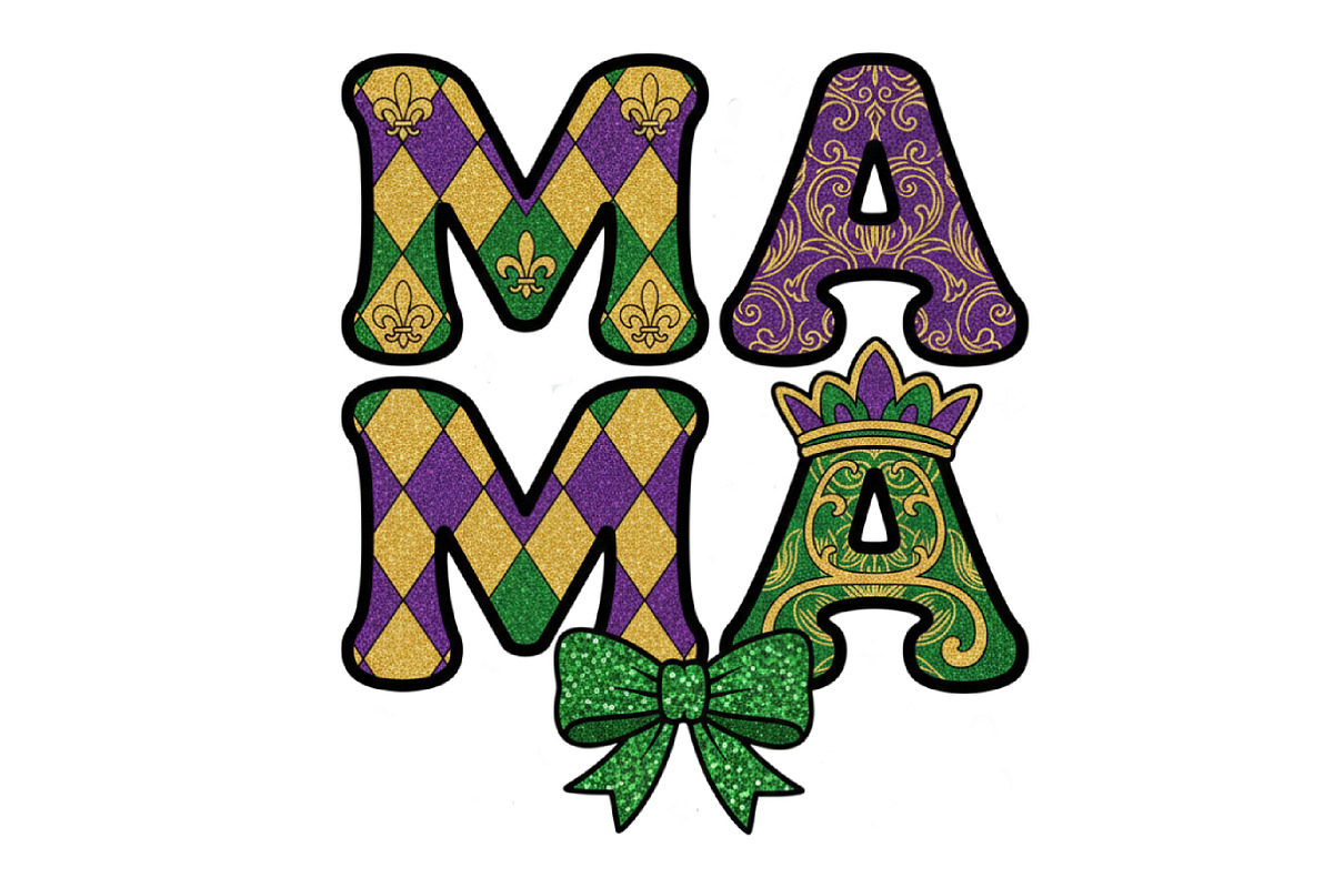Mardi Gras Mama Png, Preppy Mardi, an Illustration by Designking (Photo 4 of 6)