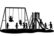 50 Kids Playground Silhouette Bundle, an Illustration by Gfx_Store (Thumbnail 41 of 51)