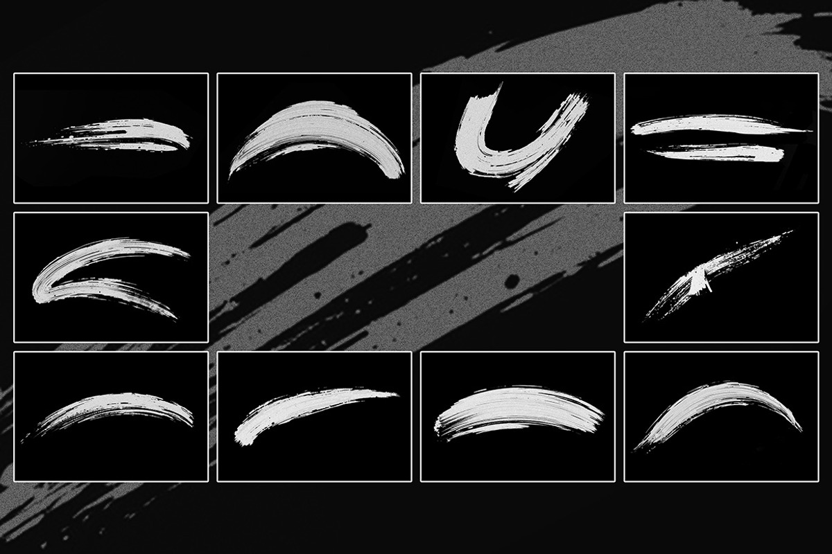 White Spray Brush Stroke Overlays, a Texture Graphic by Partikusi Design (Photo 3 of 3)