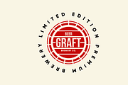 Craft beer brewery vector logo, a Food Illustration by provector (Thumbnail 1 of 3)