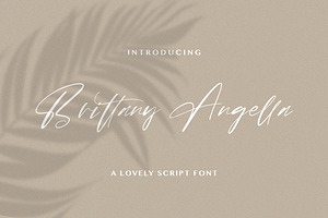 Brittany Angella - Handwritten Font