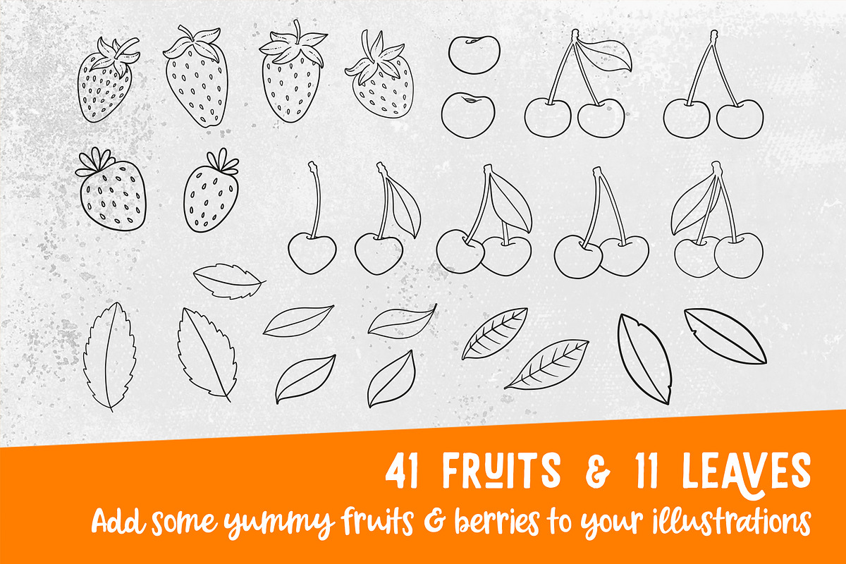 Procreate Icecream & Fruits Stamps, a Brush Add-On by PrettyLittlePigs (Photo 8 of 9)