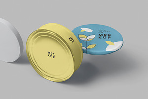 Round Tin Box Mockups