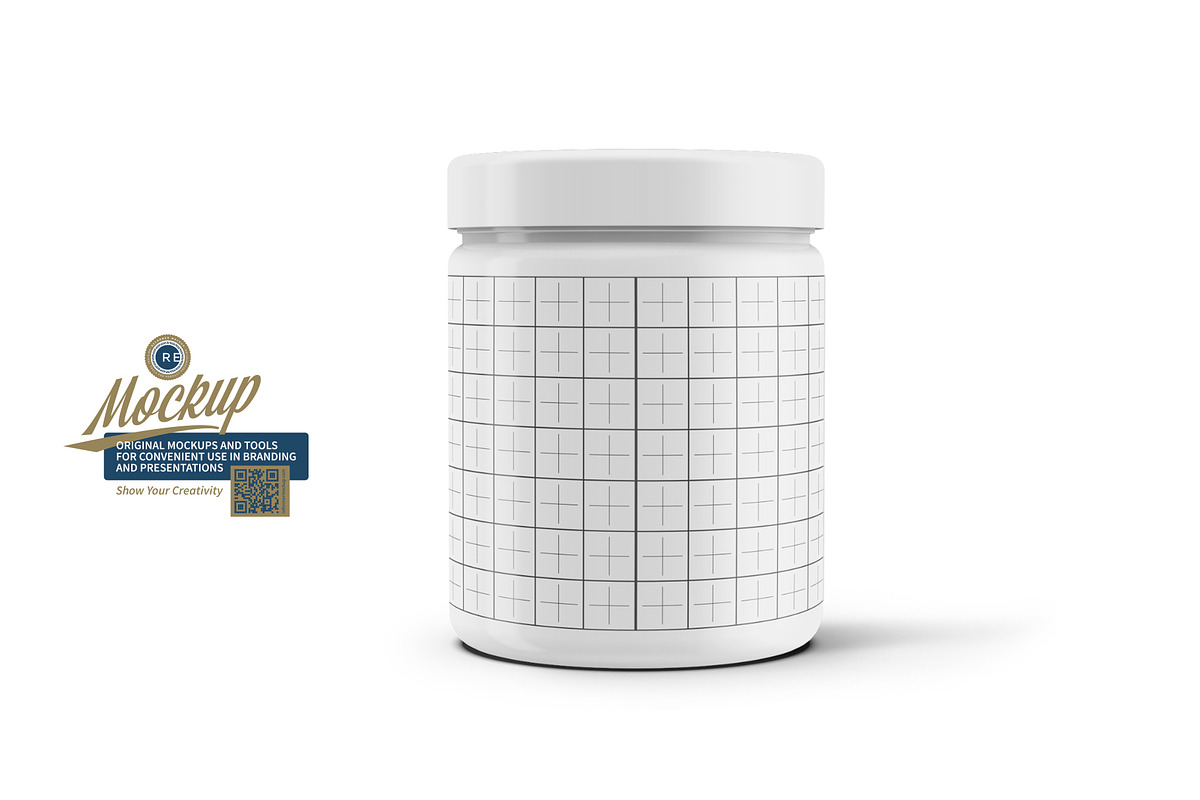Glossy Plastic Jar Mockup, a Packaging Mockup by Reformer Mockup (Photo 5 of 6)
