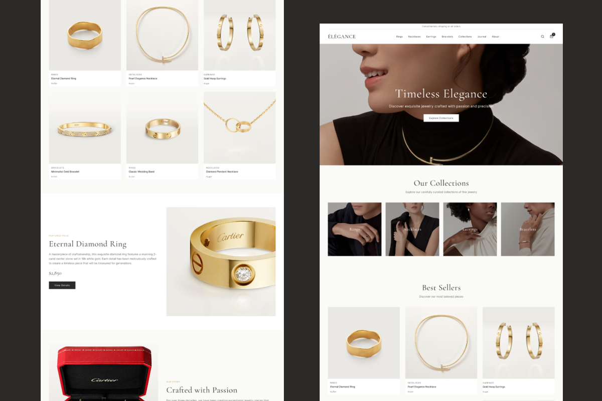 Jewelry E-Commerce Figma Template, an UI Kit Template by Reza Space (Photo 2 of 4)