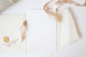 Blush Silk Ribbon Card Mock Up