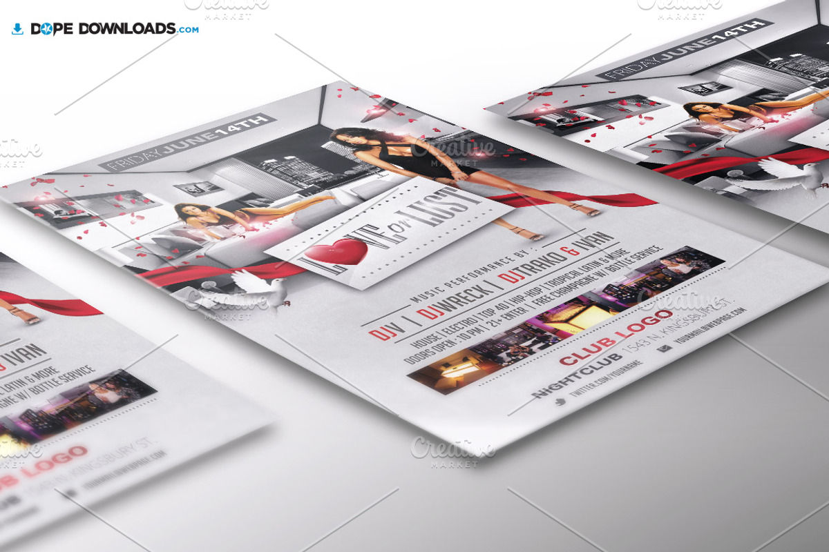 Love Lust Flyer Template, a Flyer Template by DopeDownloads (Photo 2 of 3)