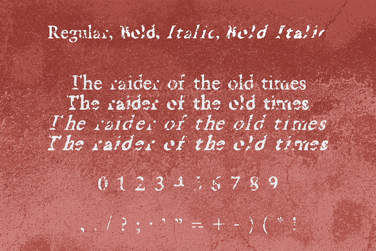 Raider, A Vintage Rugged Font, a Sans Serif Font by Voleshads (Photo 7 of 7)