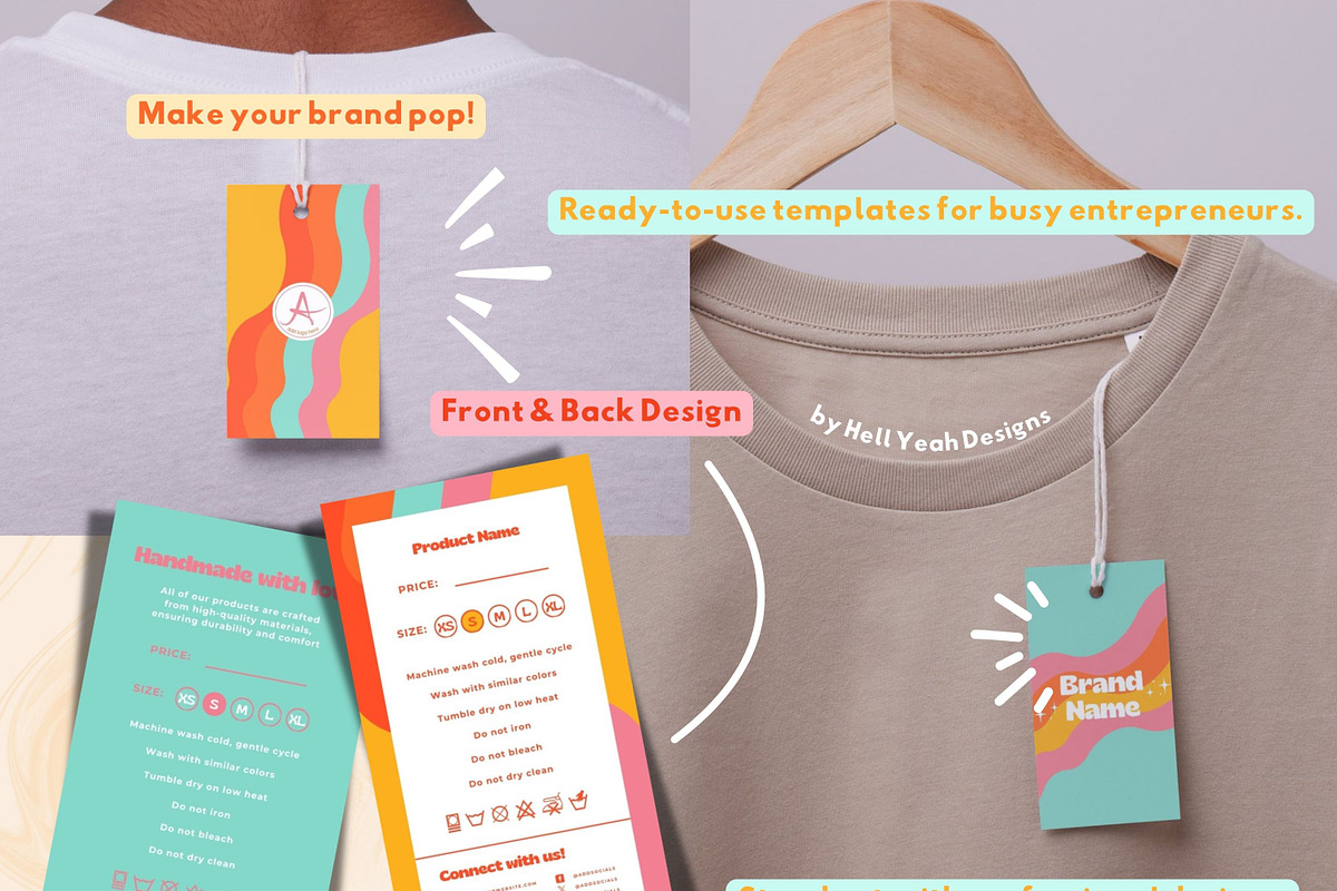 Bold Retro Label Tag Templates, a Card Template by Hell Yeah Designs (Photo 5 of 7)