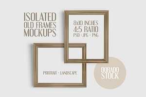 Isolated Old Frames Mockup