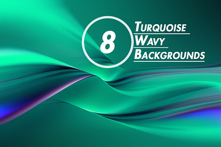 Turquoise Wavy Backgrounds