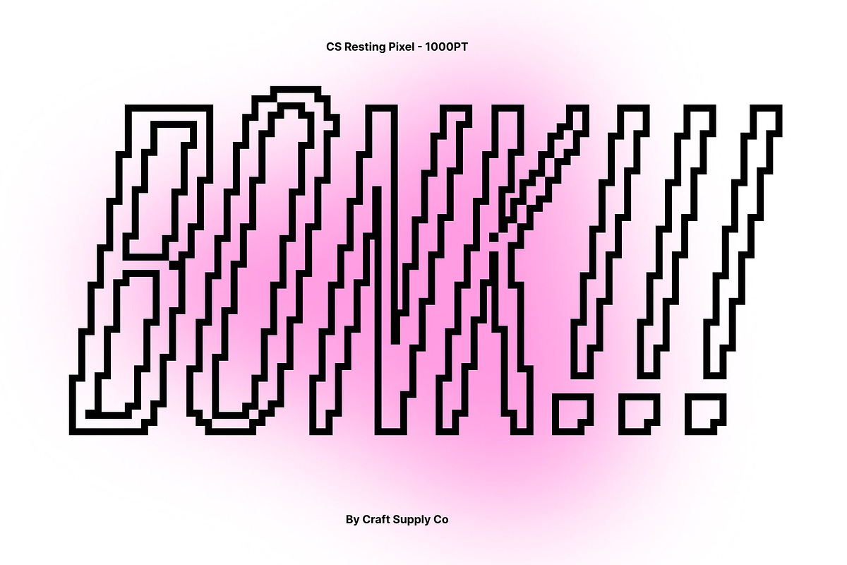 CS Resting Pixel, a Sans Serif Font by Craft Supply Co. (Photo 6 of 8)