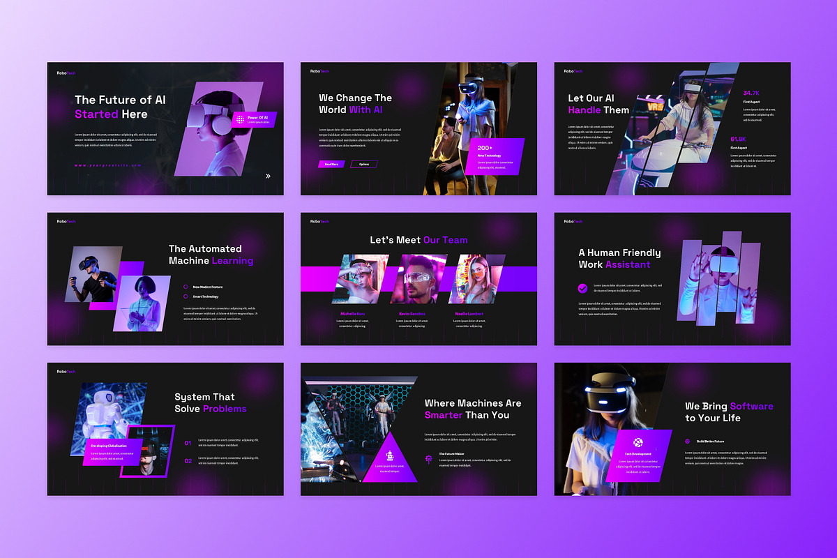 RoboTech - Artificial Intelligence, a Presentation Template by GraphauseProject (Photo 3 of 6)