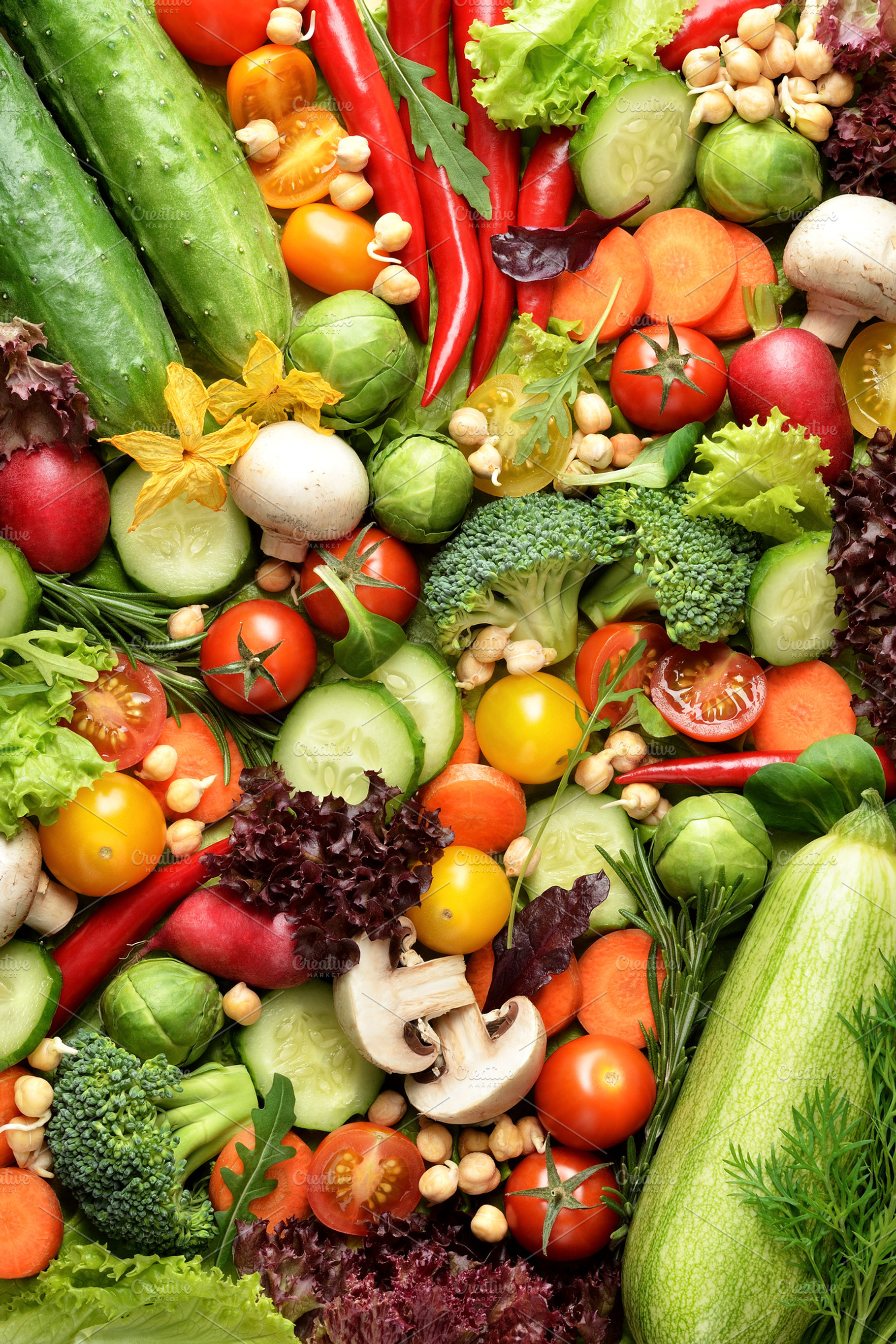 Fresh vegetables featuring vegetable, food, and eating, a Food & Drink Photo by Food Stock
