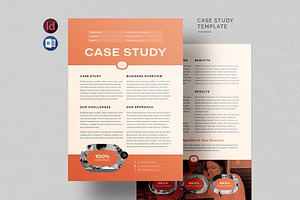 Case Study Template | MS Word, a Flyer Template by HiveArts