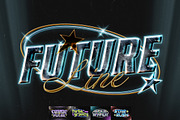 Y2K Futuristic Chrome Text Effect, a Layer Style Add-On by Matsero (Thumbnail 1 of 4)